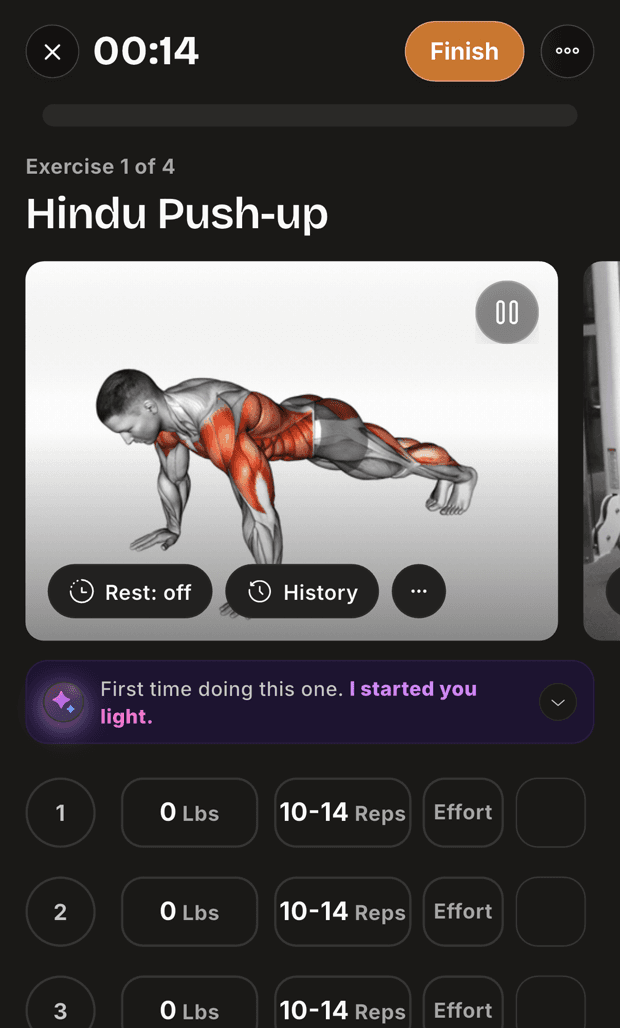 Screenshot of the Kovo app