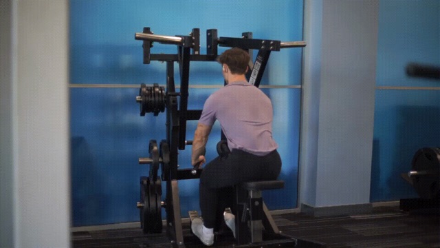 Illustration of the Leverage Machine Chest Supported High Row