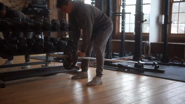 Illustration of the Landmine Bent Over Row