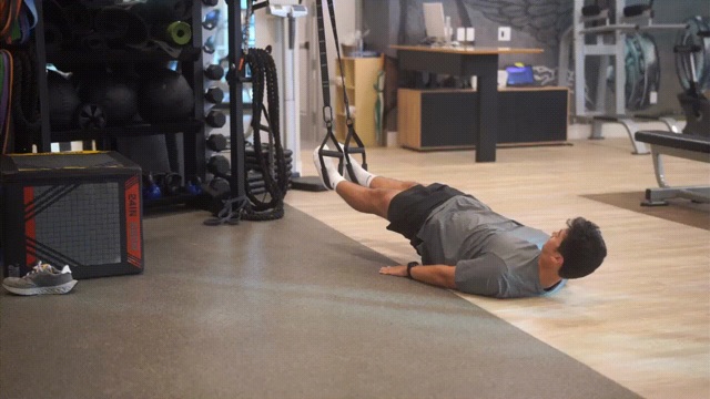 Illustration of the TRX Hamstring Curl
