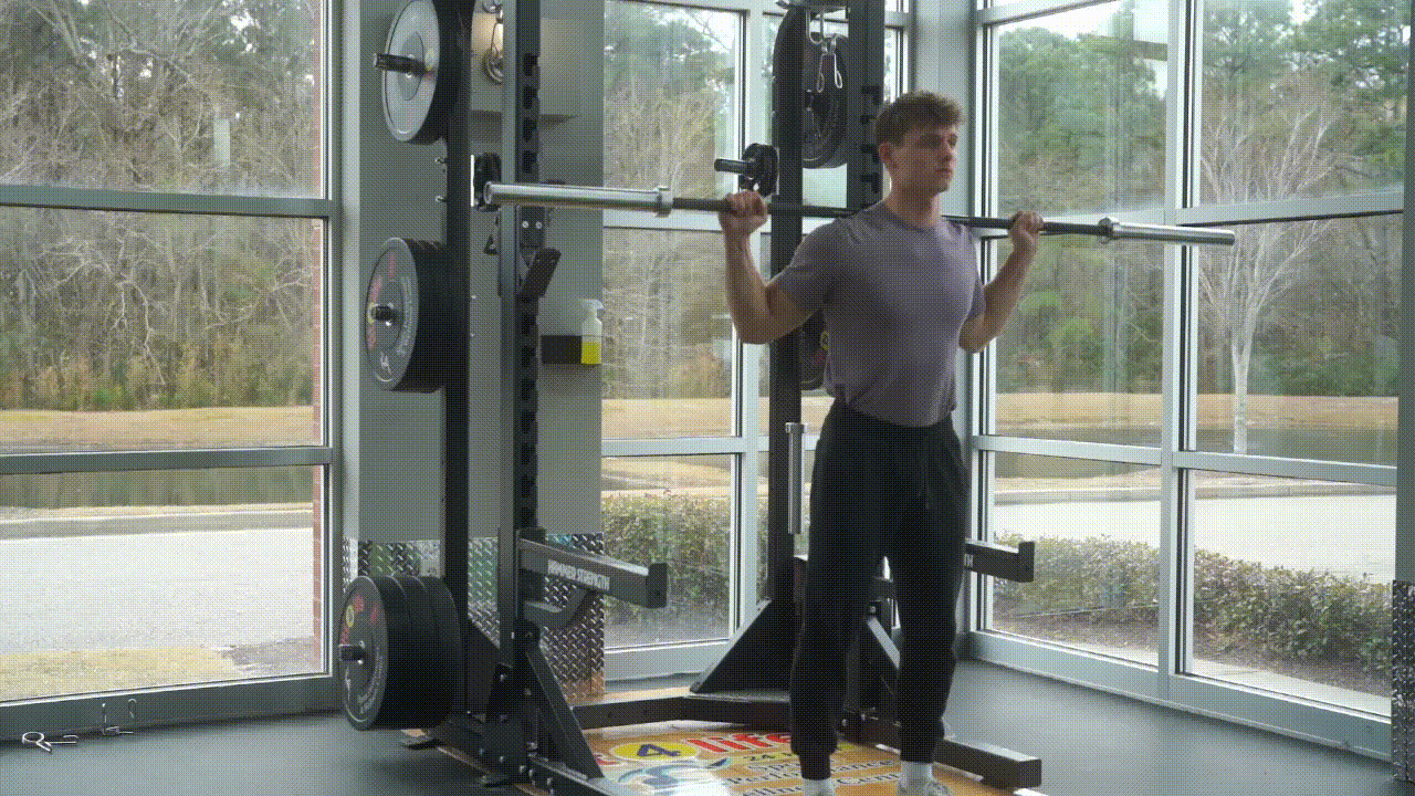 Animated demonstration of the Barbell Good Morning