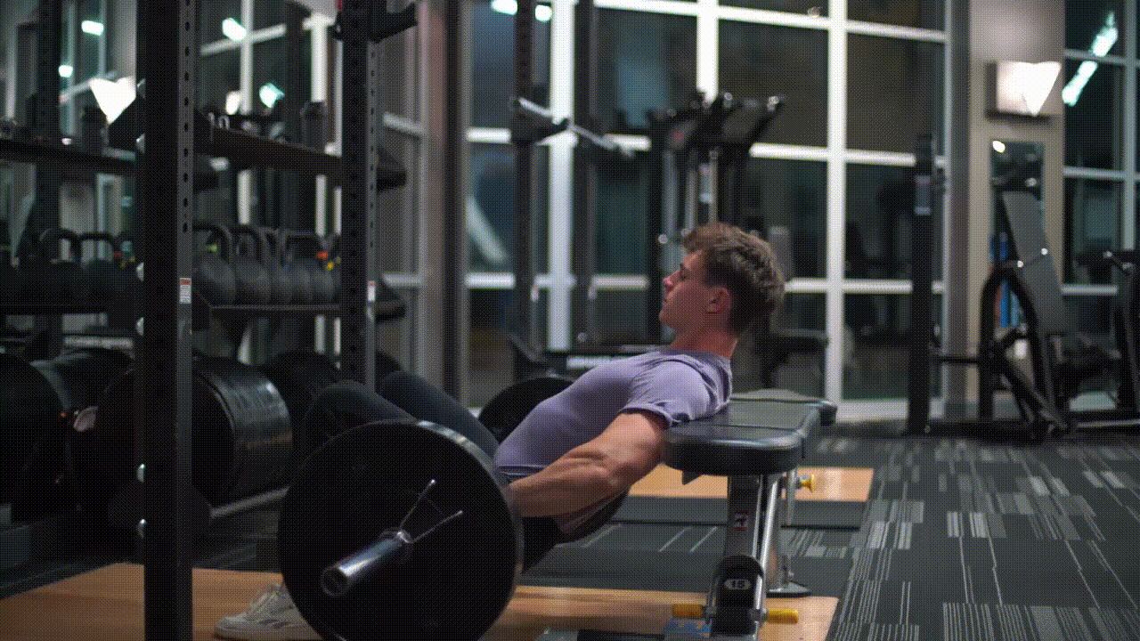 Animated demonstration of the Barbell Hip Thrust