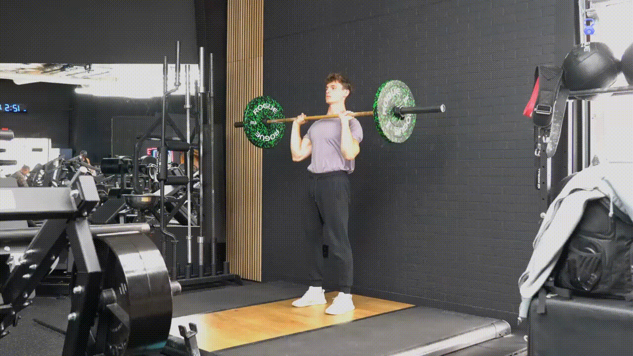 Animated demonstration of the Barbell Overhead Press