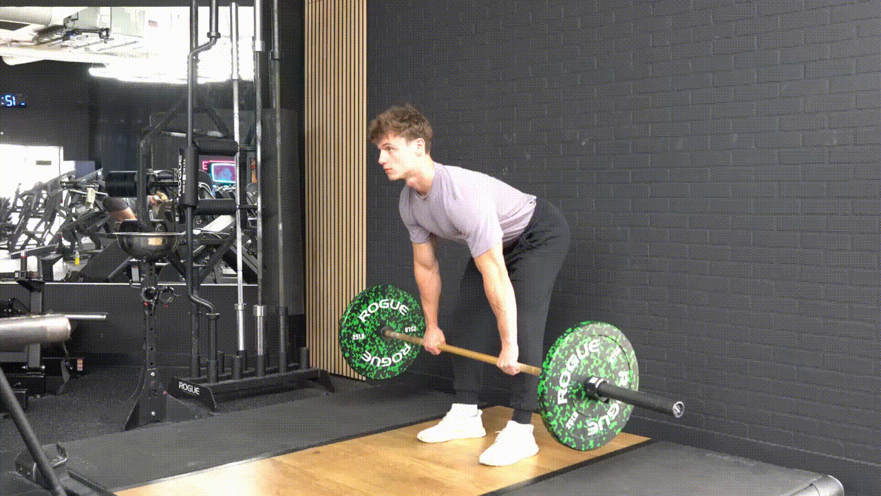 Animated demonstration of the Barbell Bent Over Row