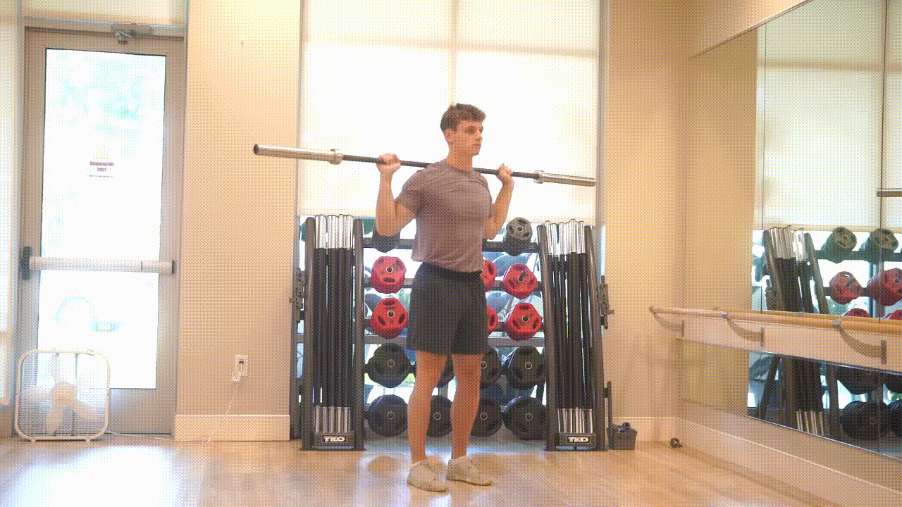 Animated demonstration of the Behind the Neck Push Press
