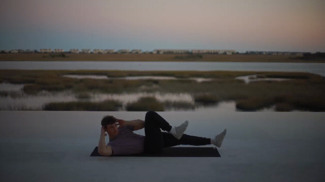 Animated demonstration of the Bicycle Crunches
