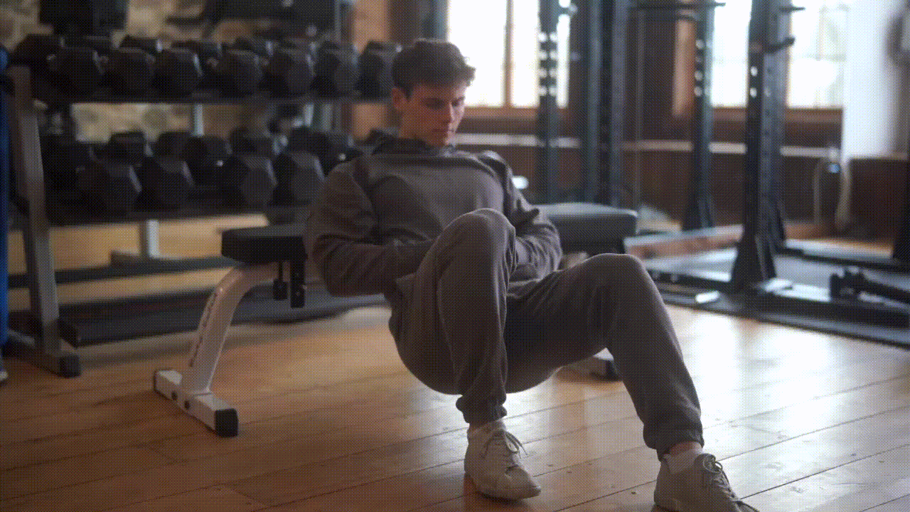 Animated demonstration of the B Stance Hip Thrust