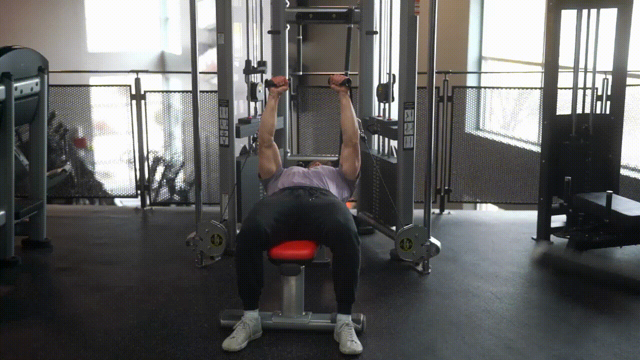 Animated demonstration of the Cable Bench Press