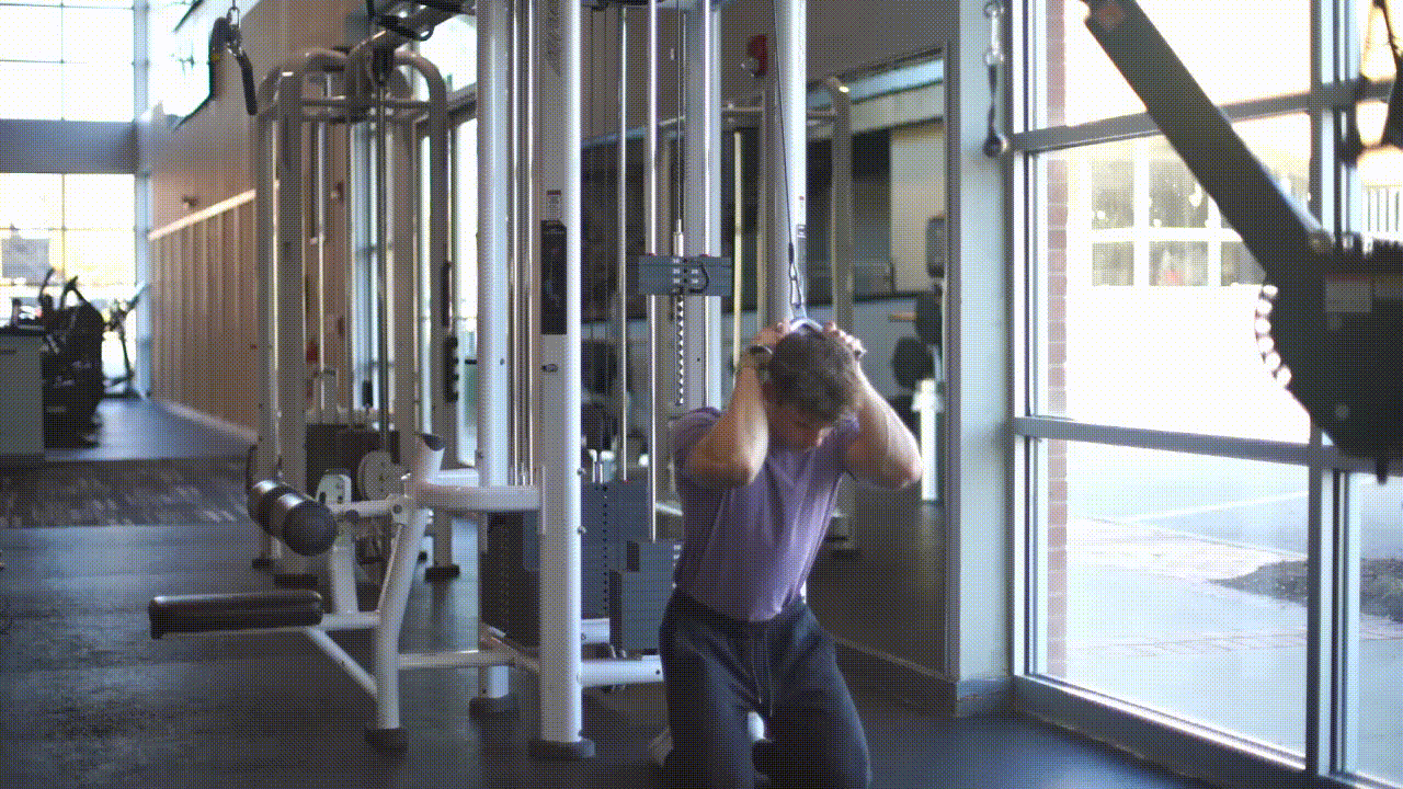 Animated demonstration of the Cable Crunch