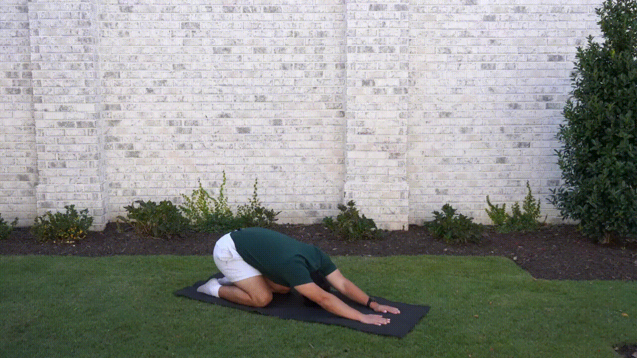 Animated demonstration of the Childs Pose