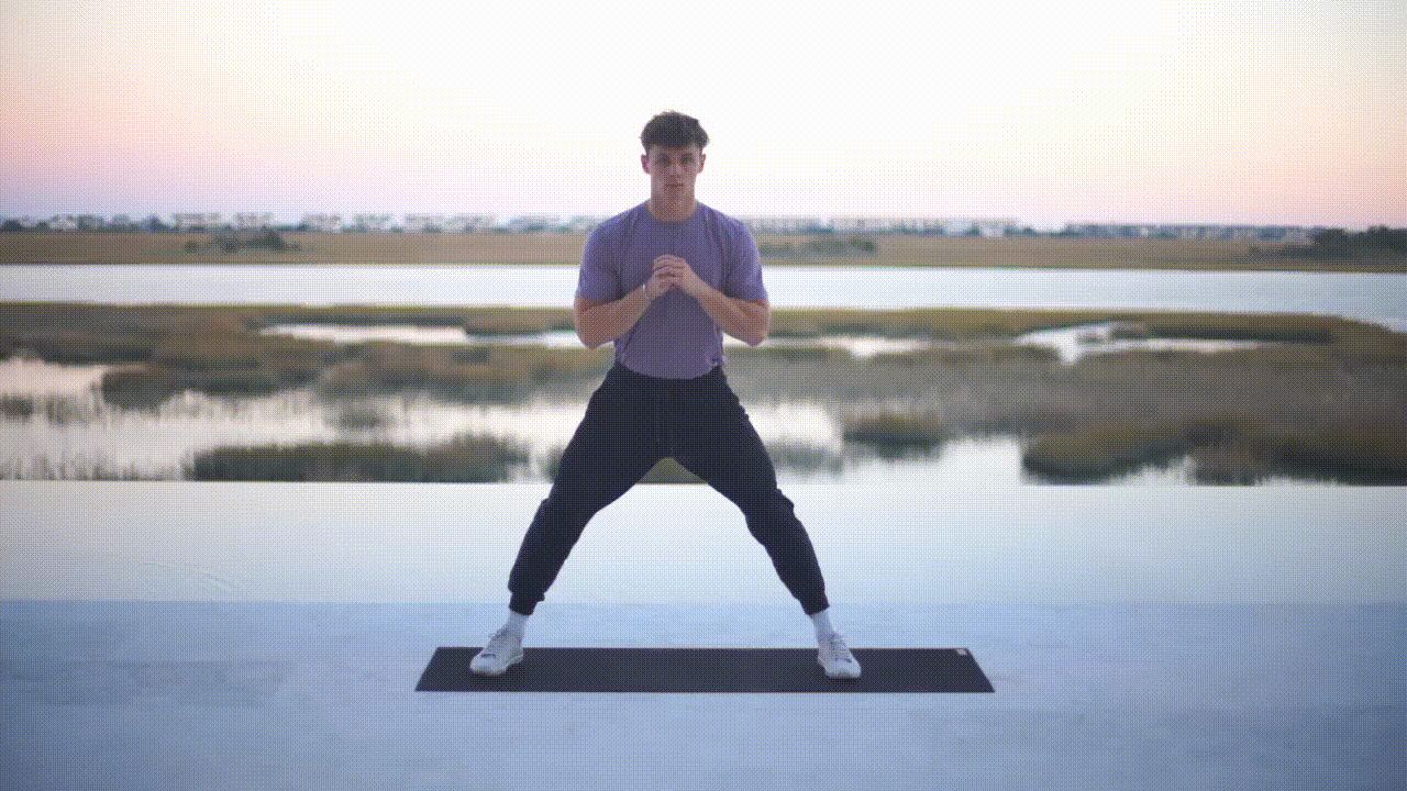 Animated demonstration of the Cossack Squat
