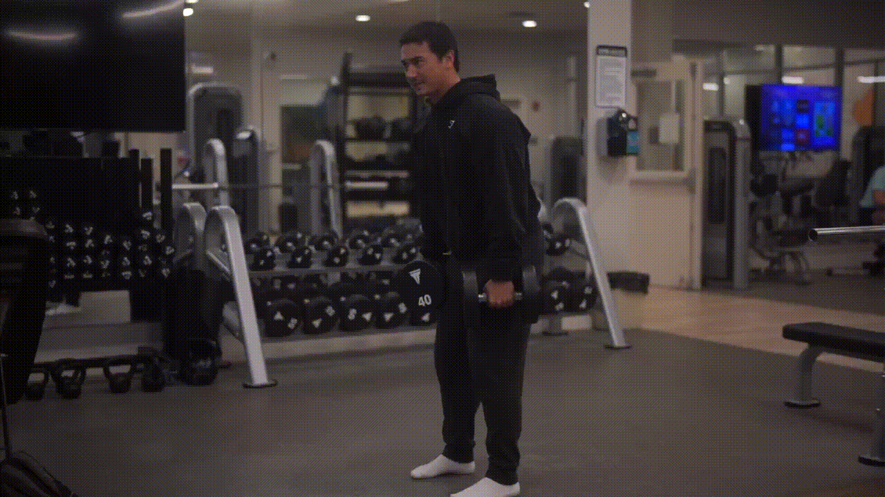 Animated demonstration of the Dumbbell Clean