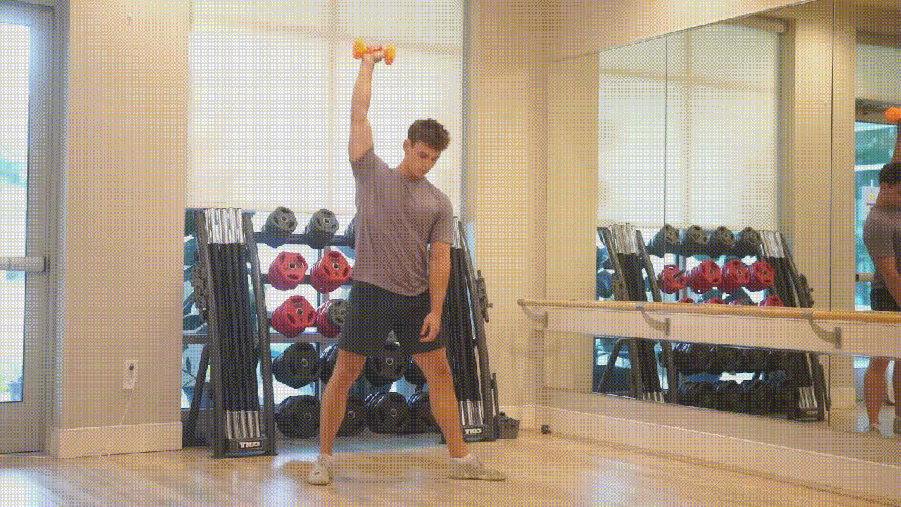 Animated demonstration of the Dumbbell Windmill