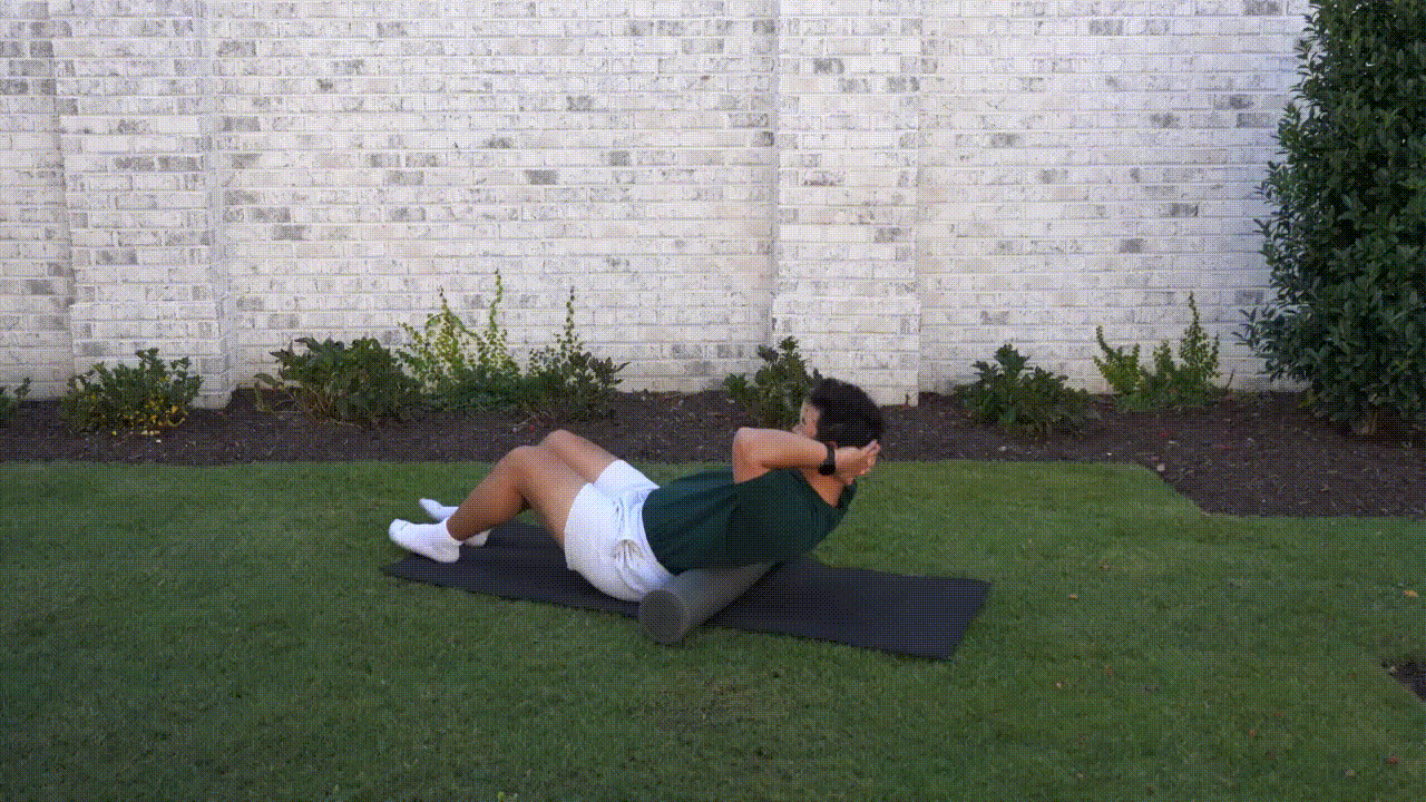 Animated demonstration of the Foam Roller Spine Extension
