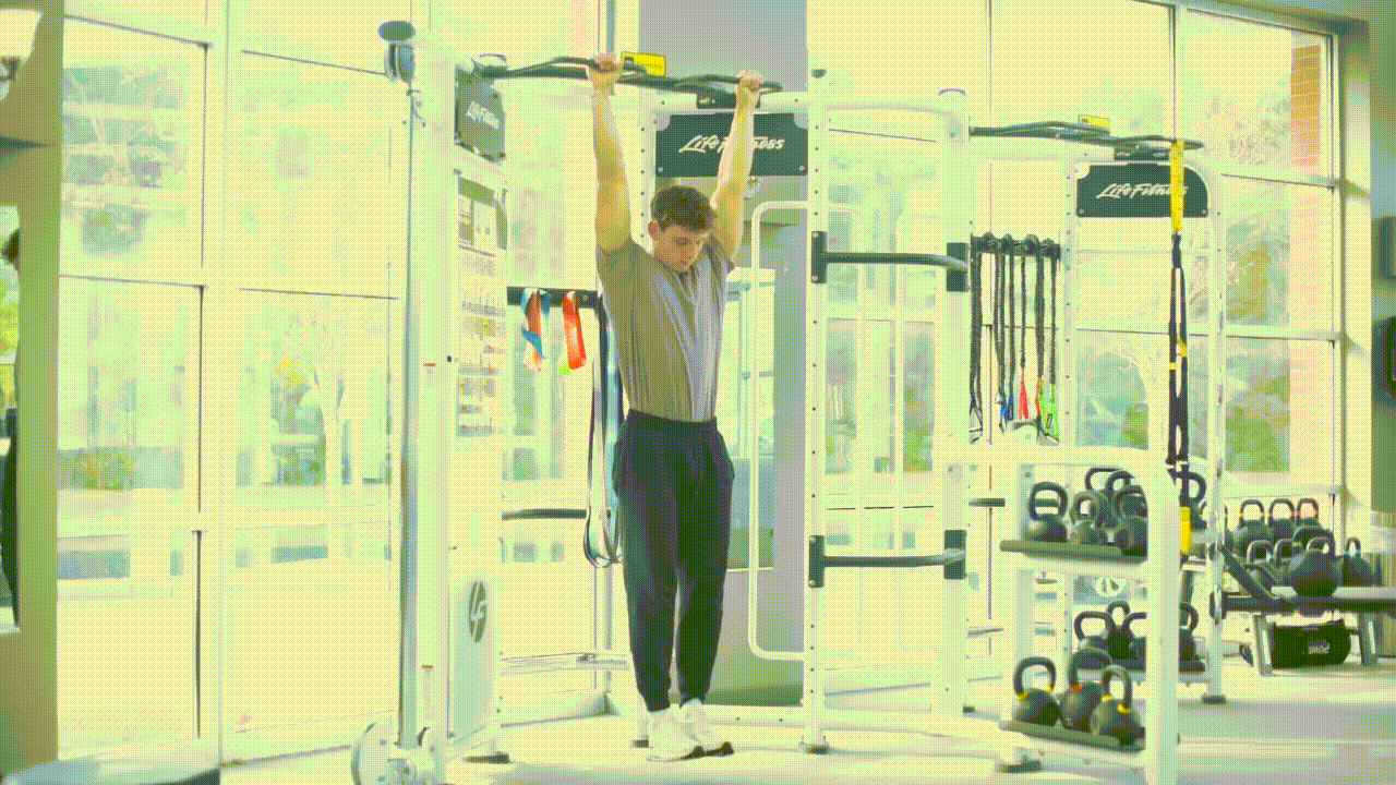 Animated demonstration of the Hanging Leg Raise