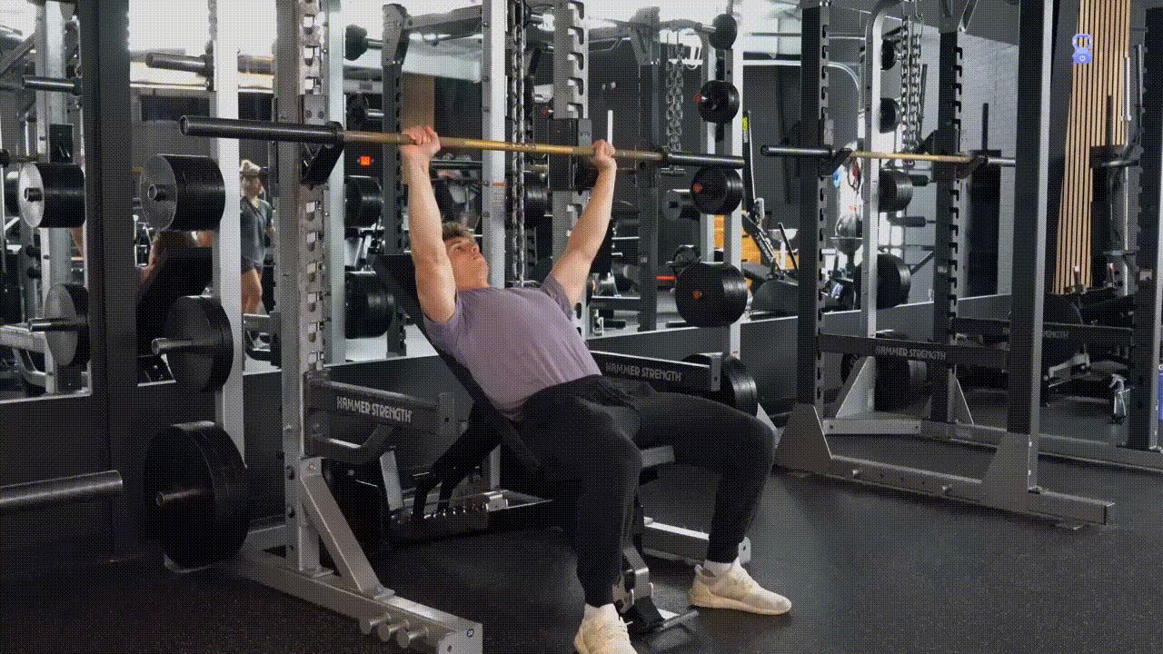 Animated demonstration of the Barbell Incline Bench Press