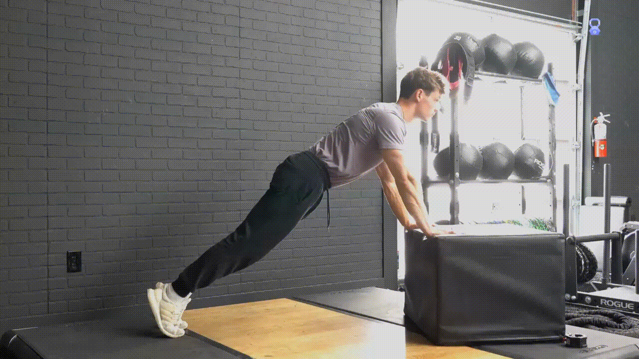 Animated demonstration of the Incline Push-up
