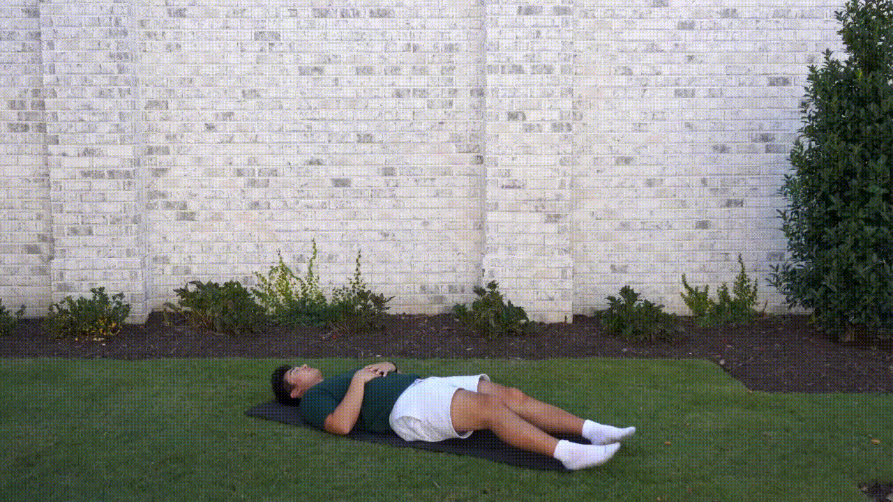 Animated demonstration of the Knee to Chest