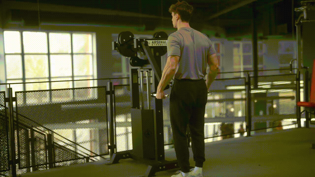 Animated demonstration of the Leverage Machine Lateral Raise