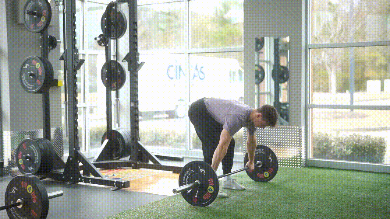Animated demonstration of the Pendlay Row