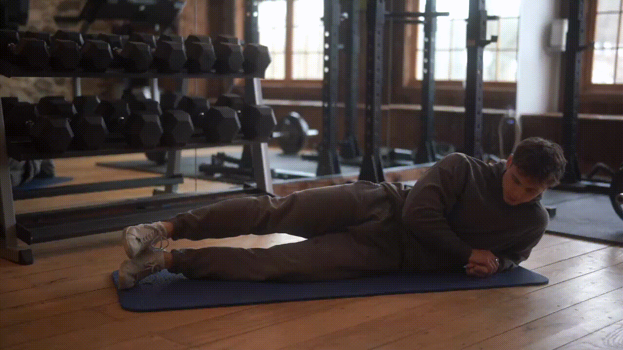 Animated demonstration of the Side-lying Leg Lift