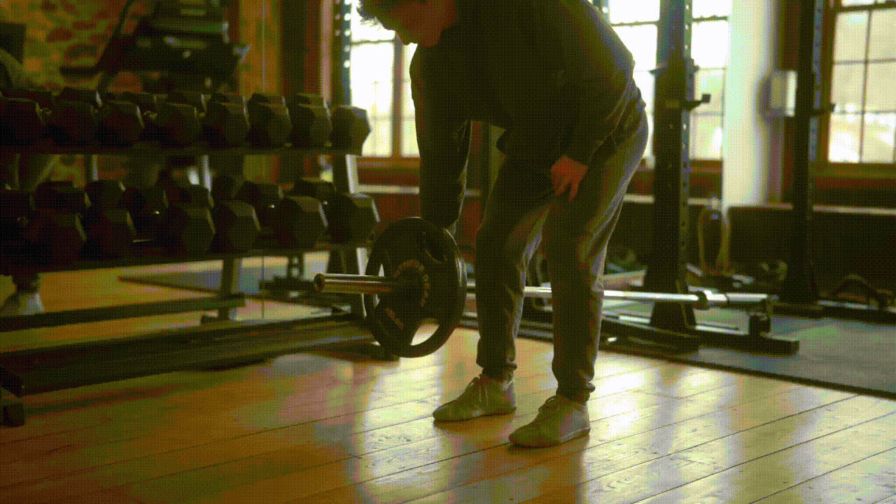 Animated demonstration of the Landmine Single Arm Row