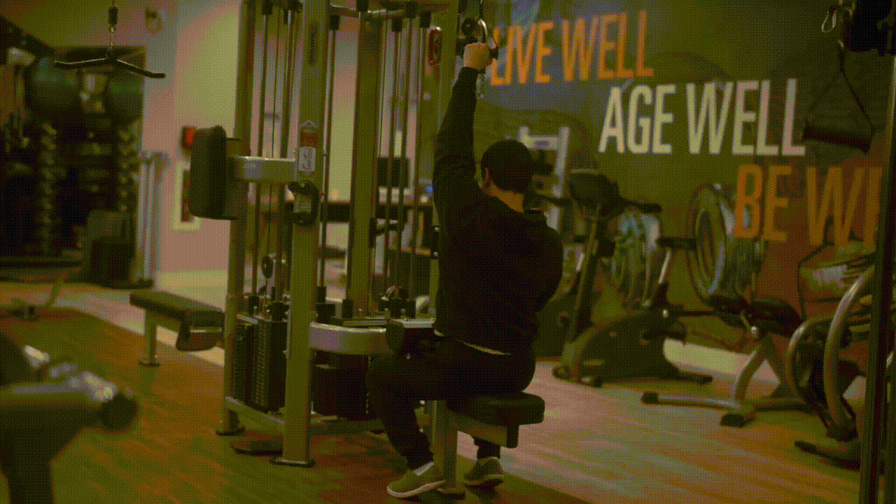 Animated demonstration of the Single Arm Lat Pulldown