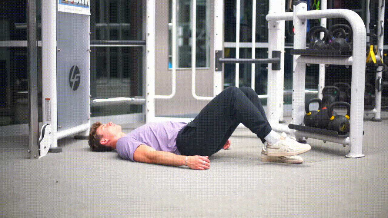 Animated demonstration of the Single-leg Glute Bridge