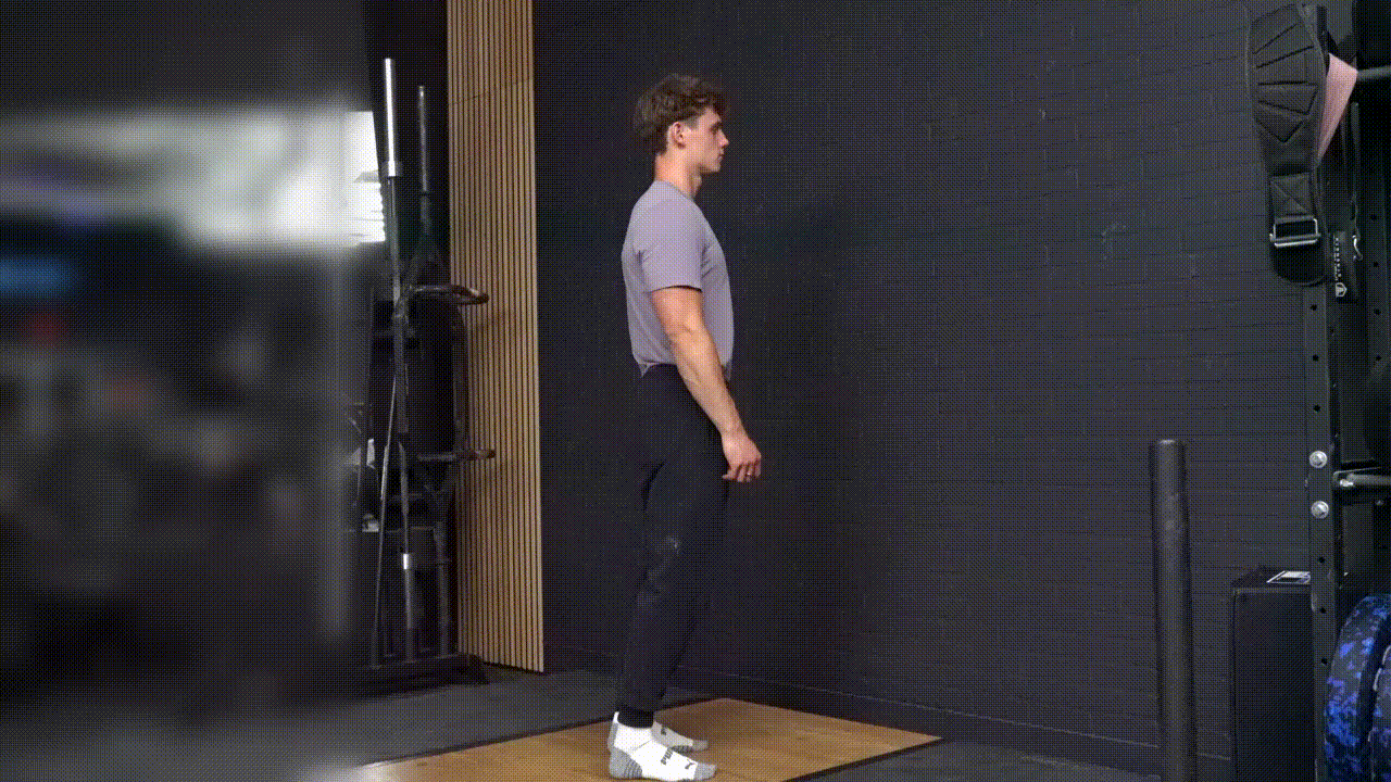 Animated demonstration of the Standing Calf Raise