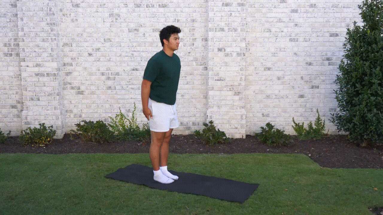 Animated demonstration of the Standing Forward Bend