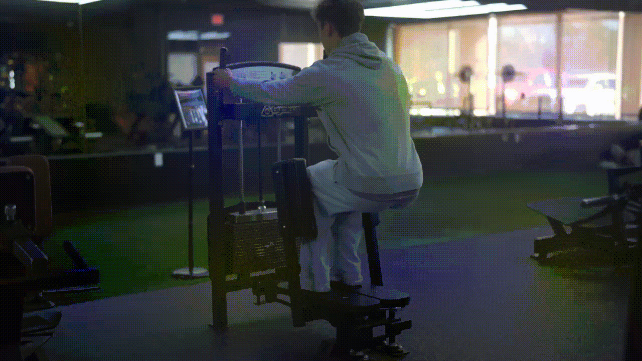 Animated demonstration of the Machine Standing Hip Abduction