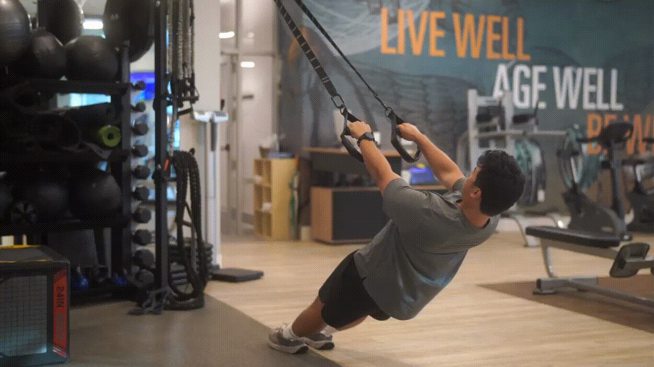 Animated demonstration of the TRX Row