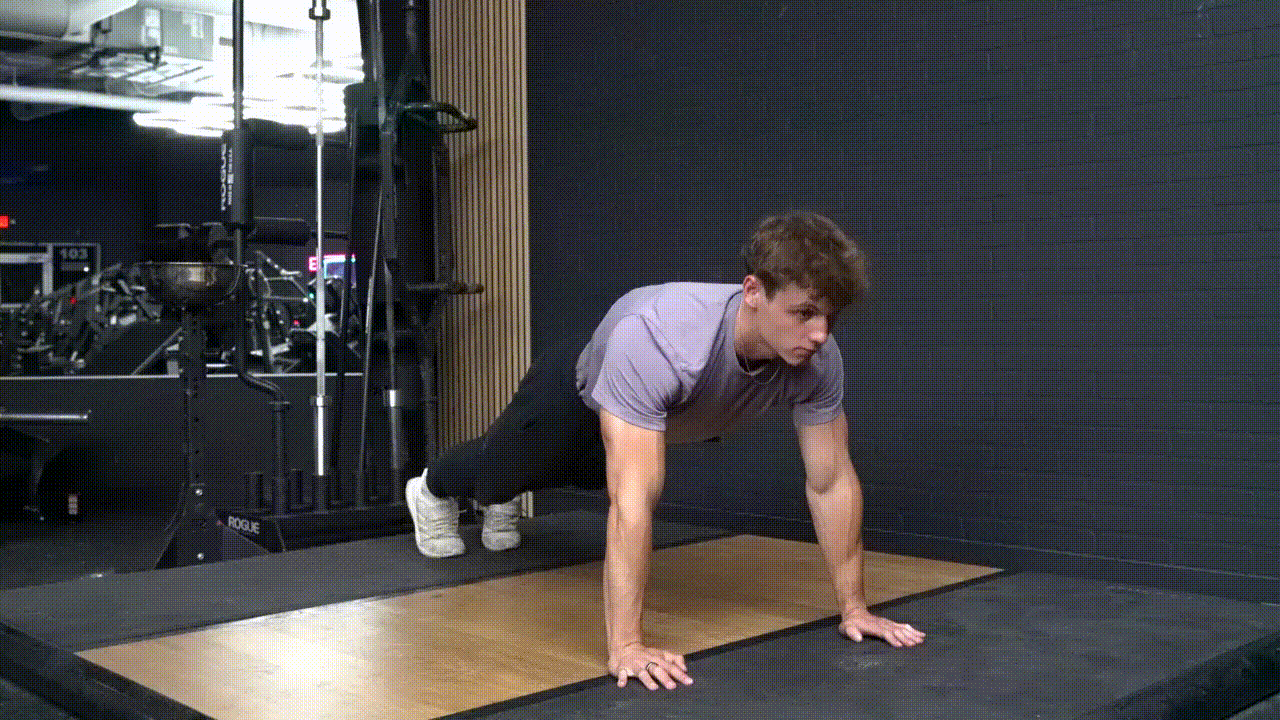 Animated demonstration of the Up-down Plank