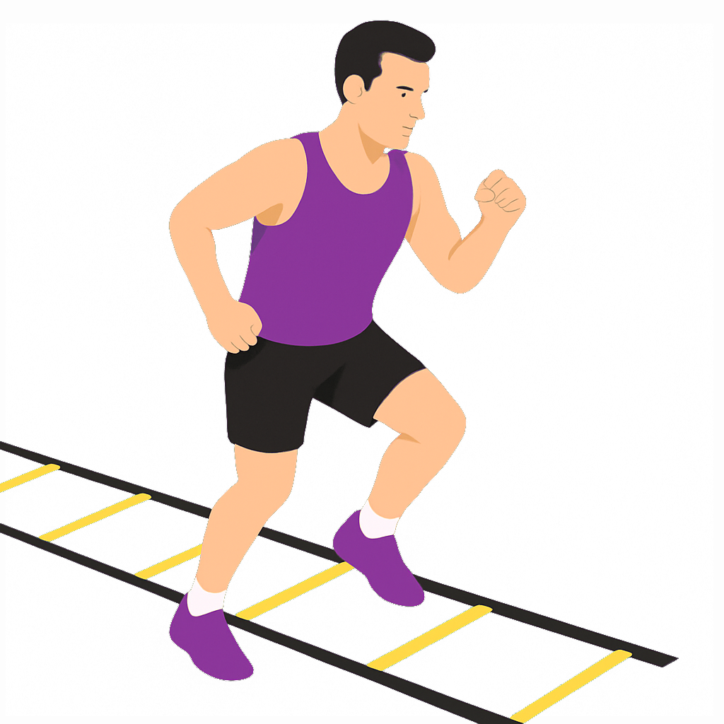 Illustration of the Agility Ladder Drill