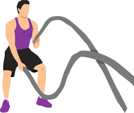 Illustration of the Battle Rope Alternating Waves