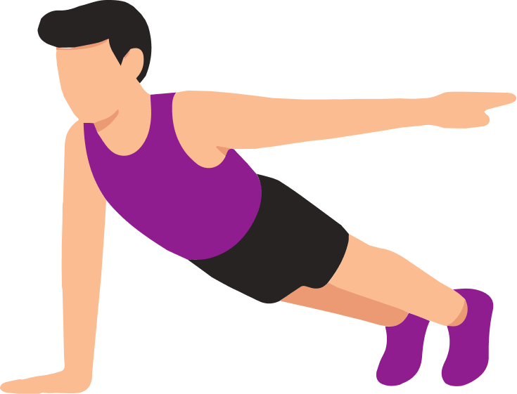 Illustration of the Archer Push-up