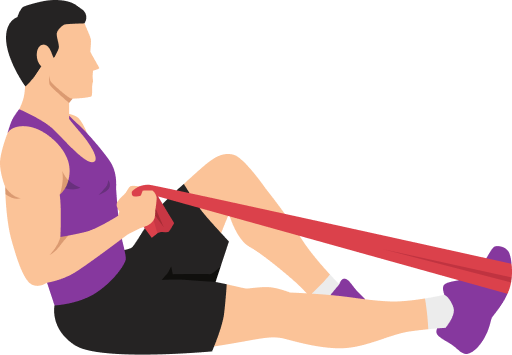 Illustration of the Resistance Band Ankle Mobilization