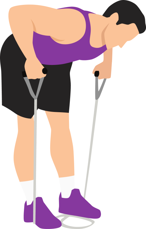 Illustration of the Resistance Band Bent Over Row