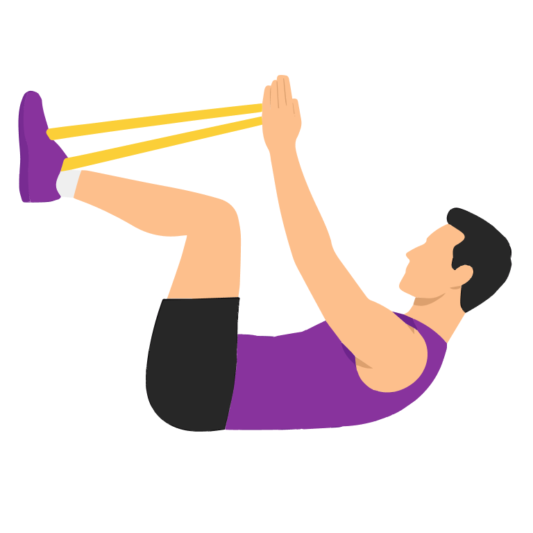 Illustration of the Resistance Band Dead Bugs