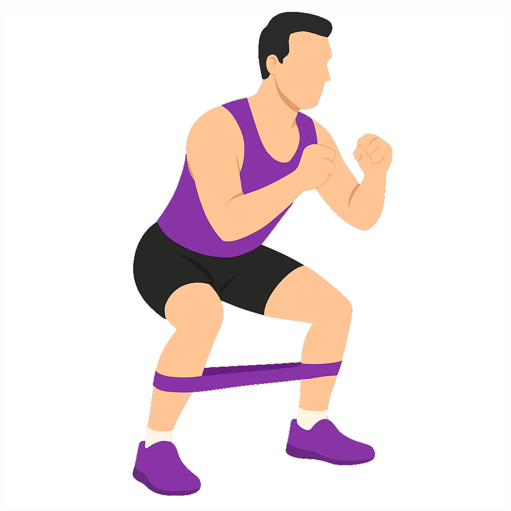 Illustration of the Resistance Band Monster Walk