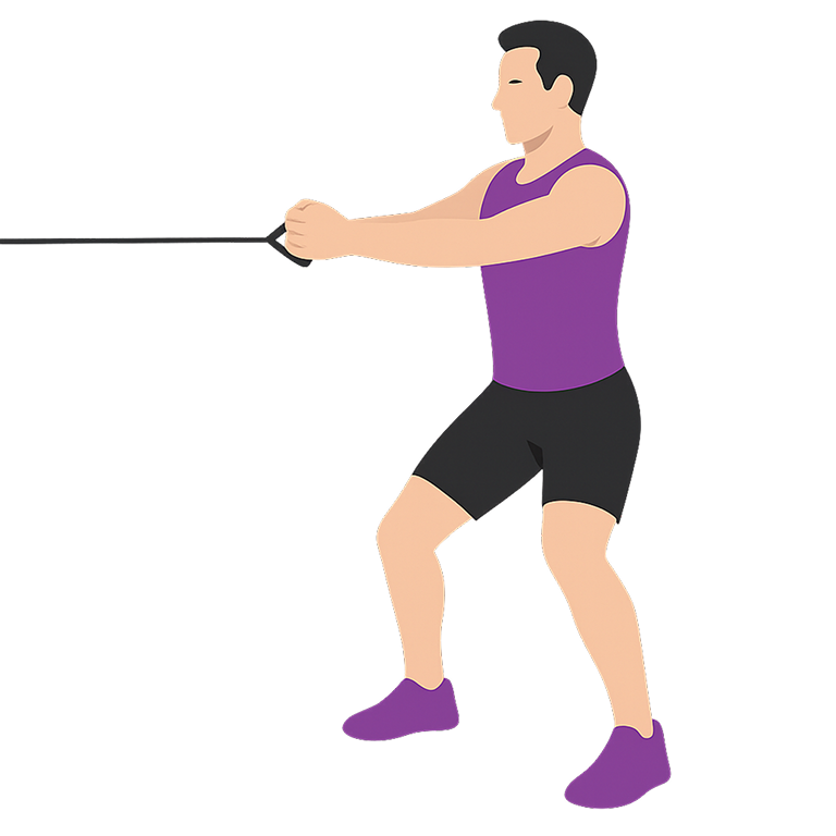 Illustration of the Resistance Band Pallof Press