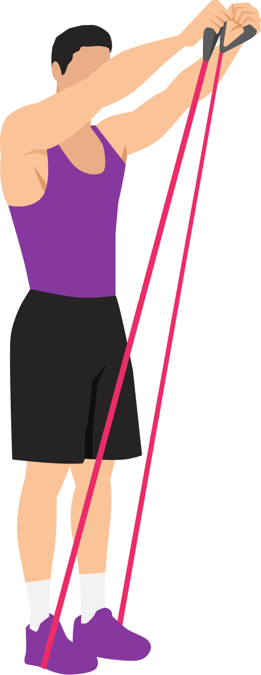 Illustration of the Resistance Band Front Raise