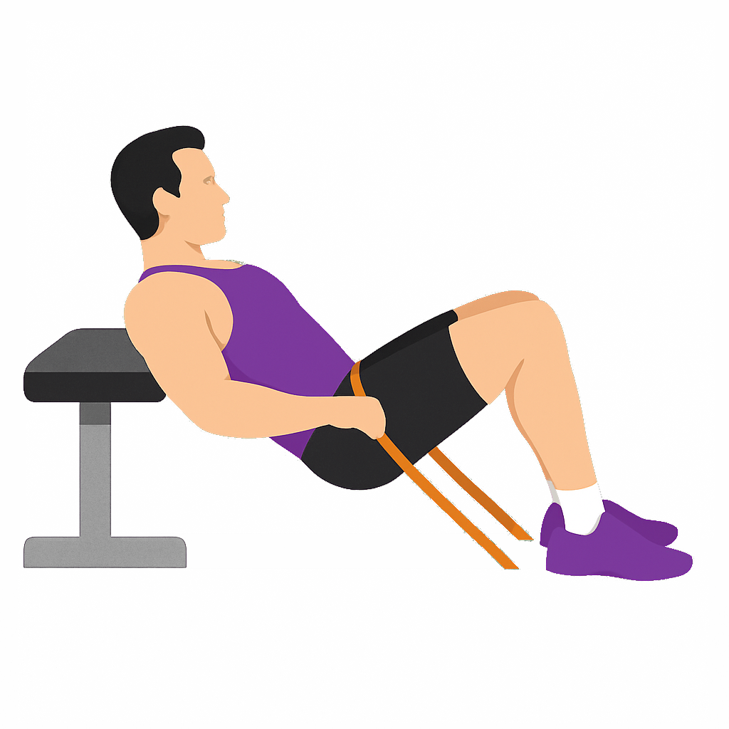Illustration of the Resistance Band Hip Thrust