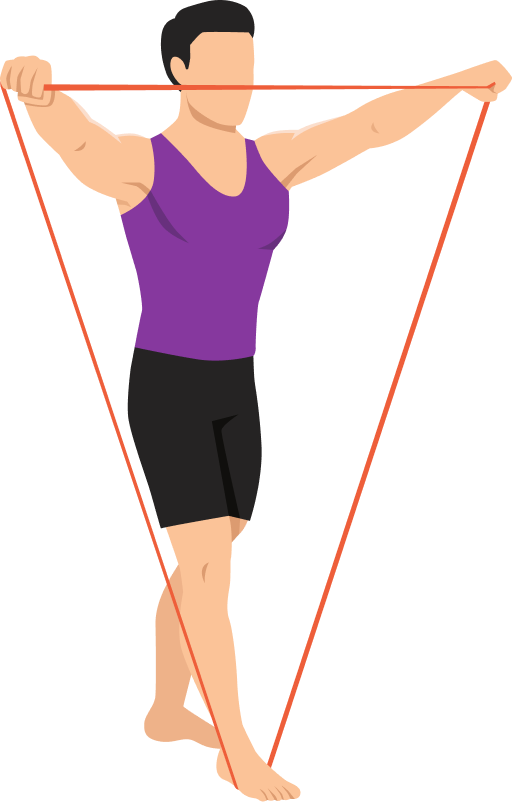 Illustration of the Resistance Band Lateral Raise