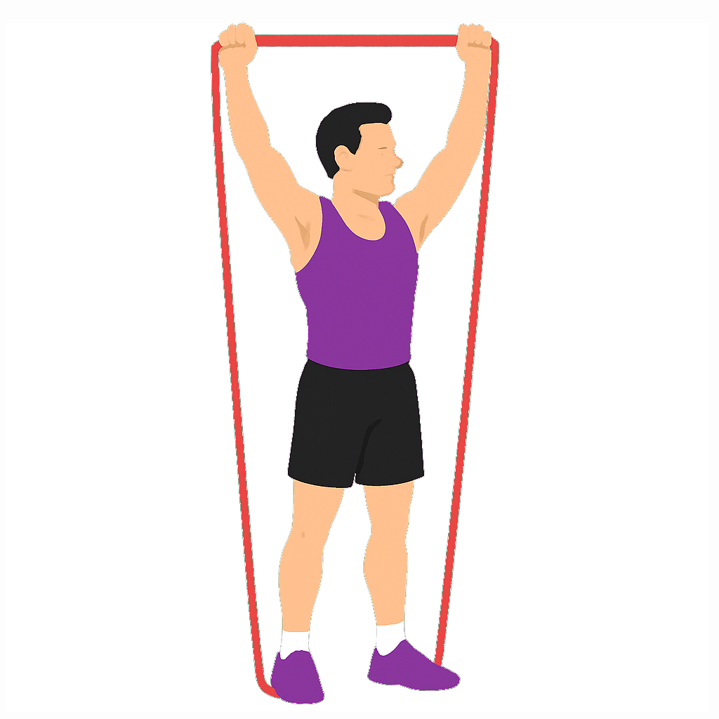 Illustration of the Resistance Band Overhead Press