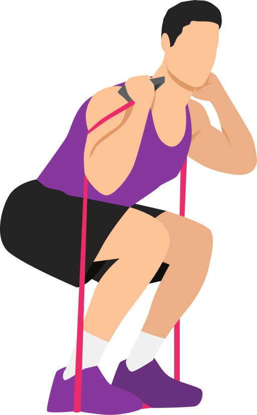 Illustration of the Resistance Band Squat