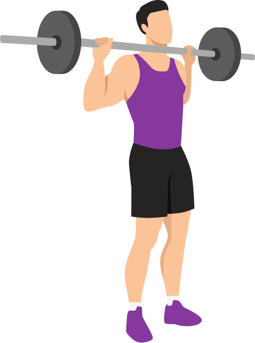 Illustration of the Barbell Overhead Press