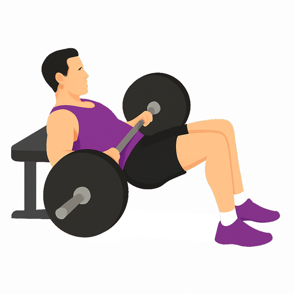 Illustration of the B Stance Hip Thrust
