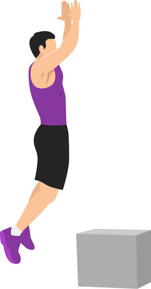 Illustration of the Box Burpee Jump