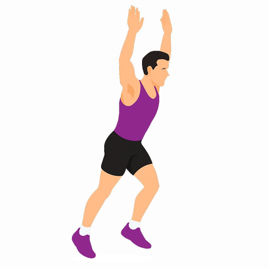 Illustration of the Burpee Broad Jump